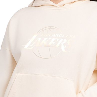 Women's Starter Cream Los Angeles Lakers Pastel Relaxed Hoodie