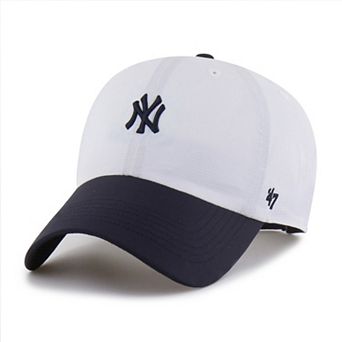 Men's '47 White/Navy New York Yankees Vista Mini Clean Up brrr� Adjustable Hat