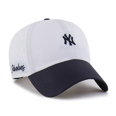 Men's '47 White/Navy New York Yankees Vista Mini Clean Up brrr Adjustable Hat