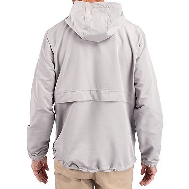 Men's Cutter & Buck Gray Texas Tech Red Raiders Charter Eco Recycled Half-Zip Anorak Jacket