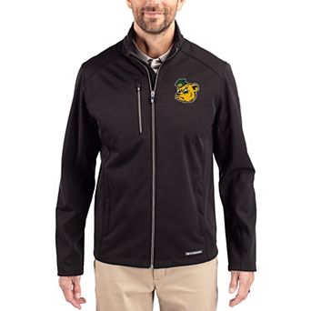 Men's Cutter & Buck Black Baylor Bears Evoke Eco Softshell Recycled Full-Zip Jacket