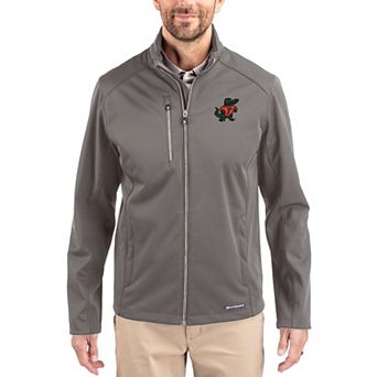 Men's Cutter & Buck Gray Florida Gators Evoke Eco Softshell Recycled Full-Zip Jacket