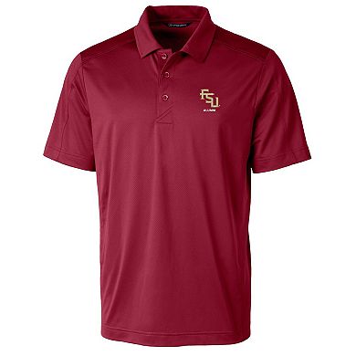 Men's Cutter & Buck Garnet Florida State Seminoles Alumni Logo Prospect Textured Stretch Polo