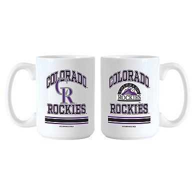 Logo Brands Colorado Rockies 15oz. Current & Throwback Mug Set