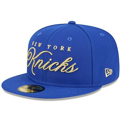 Men's New Era Blue New York Knicks 2026 NBA All-Star Game Script 59FIFTY Fitted Hat