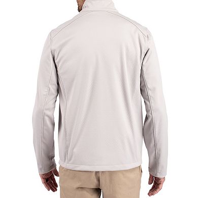 Men's Cutter & Buck Gray Michigan State Spartans Evoke Eco Softshell Recycled Full-Zip Jacket