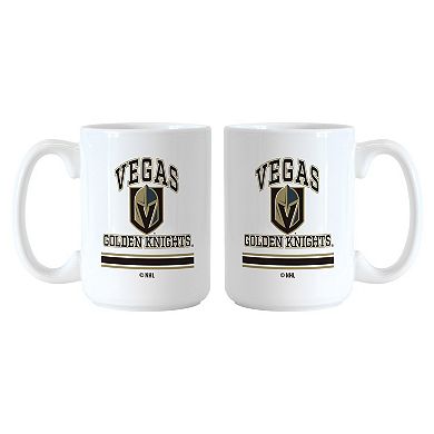 Logo Brands Vegas Golden Knights 15oz. Current & Throwback Mug Set