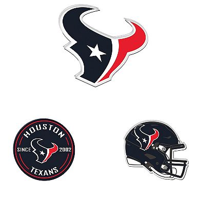 WinCraft Houston Texans 3-Pack Premium Fridge Magnet Set