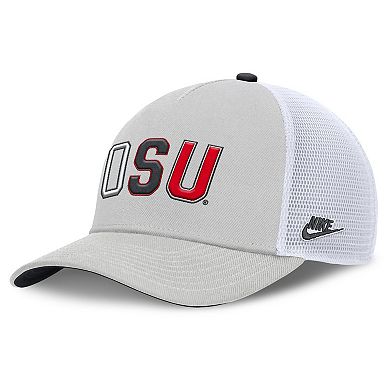 Unisex Nike Gray Ohio State Buckeyes 2026 Basketball Refresh 5-Panel Rise Trucker Hat