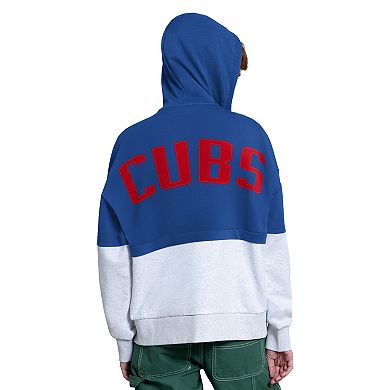 Women's Starter Royal/White Chicago Cubs Wishbone Full-Zip Hoodie