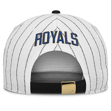 Men's Nike White/Black Kansas City Royals Cooperstown Collection Pro Adjustable Hat