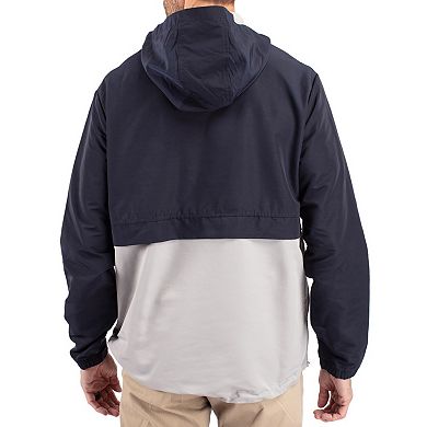 Men's Cutter & Buck Navy UConn Huskies Charter Eco Recycled Half-Zip Anorak Jacket