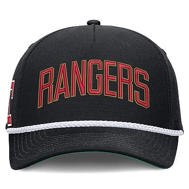 Men's Nike Black Texas Rangers Cooperstown Collection Rise Adjustable Hat