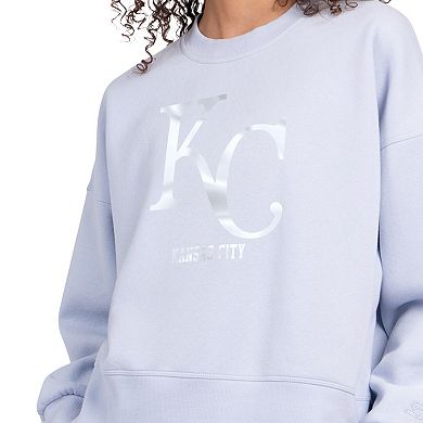 Women's Starter Light Blue Kansas City Royals Pastels Boxy Fleece Sweatshirt