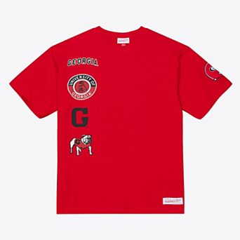 Men's Mitchell & Ness Red Georgia Bulldogs Double Clutch Premium T-Shirt