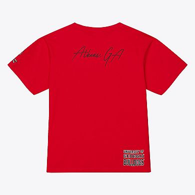 Men's Mitchell & Ness Red Georgia Bulldogs Double Clutch Premium T-Shirt