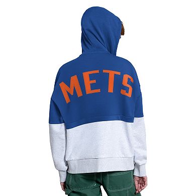 Women's Starter Royal/White New York Mets Wishbone Full-Zip Hoodie