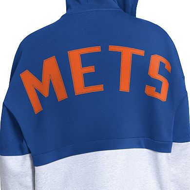 Women's Starter Royal/White New York Mets Wishbone Full-Zip Hoodie