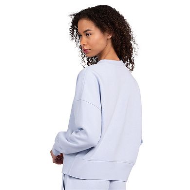 Women's Starter Pastel Blue Denver Broncos Travel Pastels Boxy Fleece Sweatshirt