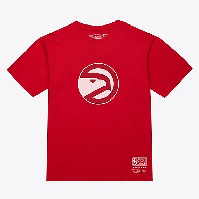 Unisex Mitchell & Ness Red Atlanta Hawks Hardwood Classics Arch T-Shirt