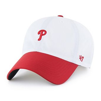 Men's '47 White/Red Philadelphia Phillies Vista Mini Clean Up brrr� Adjustable Hat