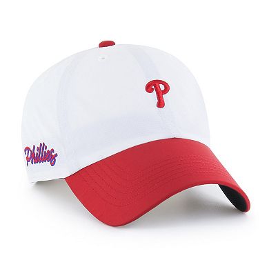 Men's '47 White/Red Philadelphia Phillies Vista Mini Clean Up brrr Adjustable Hat