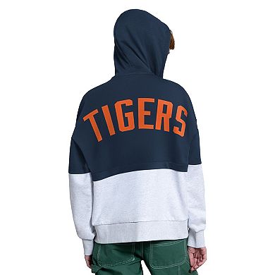 Women's Starter Navy/White Detroit Tigers Wishbone Full-Zip Hoodie