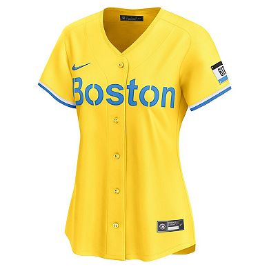 Women's Nike Yellow Boston Red Sox City Connect Limited Jersey