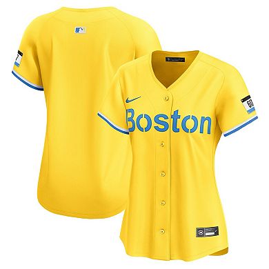 Women's Nike Yellow Boston Red Sox City Connect Limited Jersey