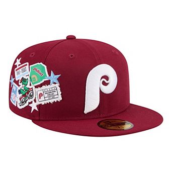 Men's New Era Burgundy Philadelphia Phillies City Patch 59FIFTY Fitted Hat