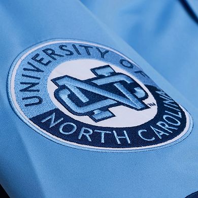 Men's Mitchell & Ness Carolina Blue North Carolina Tar Heels Double Clutch Lightweight Satin Full-Snap Jacket