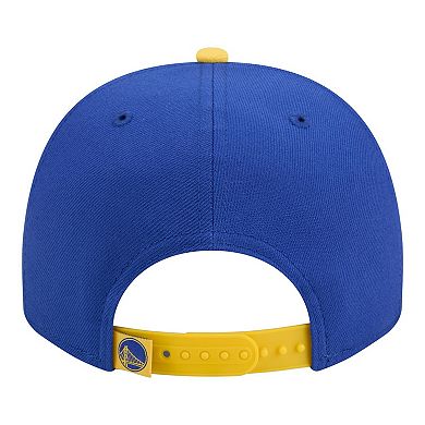 Men's New Era Royal Golden State Warriors Injection Cartoon Logo A-Frame 9FIFTY Adjustable Hat