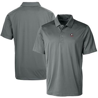 Men's Cutter & Buck Gray Georgia Bulldogs Alumni Logo Prospect Textured Stretch Polo