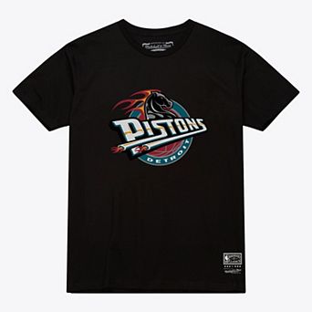 Unisex Mitchell & Ness Black Detroit Pistons Hardwood Classics Arch T-Shirt