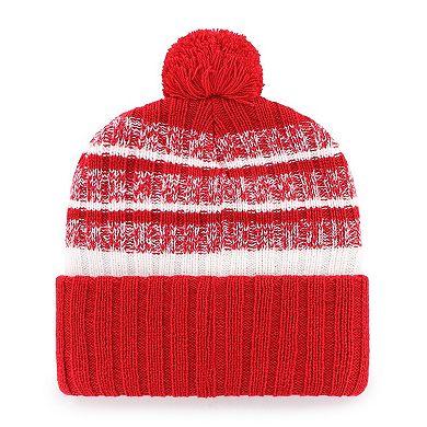 Men's '47 Red New England Patriots Local Cuffed Knit Hat with Pom