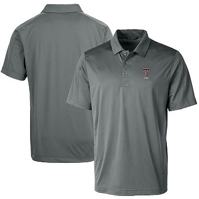 Men's Cutter & Buck Gray Texas Tech Red Raiders Alumni Logo Prospect Textured Stretch Polo