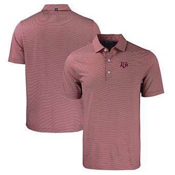 Men's Cutter & Buck Maroon Texas A&M Aggies Forge Eco Double Stripe Stretch Recycled Polo