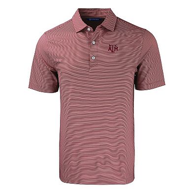 Men's Cutter & Buck Maroon Texas A&M Aggies Forge Eco Double Stripe Stretch Recycled Polo