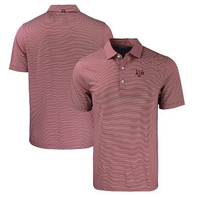 Men's Cutter & Buck Maroon Texas A&M Aggies Forge Eco Double Stripe Stretch Recycled Polo