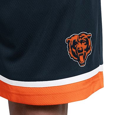 Men's Starter Navy Chicago Bears Power Play Mesh Shorts