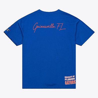Men's Mitchell & Ness Royal Florida Gators Double Clutch Premium T-Shirt