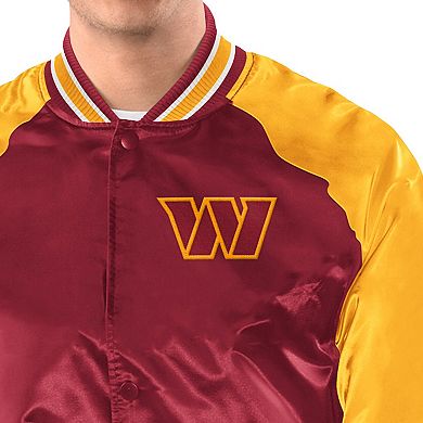 Men's Starter Burgundy/Gold Washington Commanders Inductee Full-Snap Varsity Jacket
