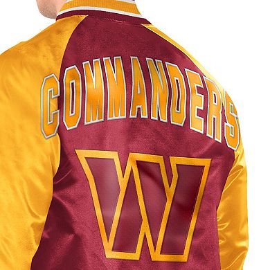 Men's Starter Burgundy/Gold Washington Commanders Inductee Full-Snap Varsity Jacket