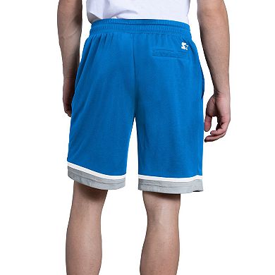 Men's Starter Blue Detroit Lions Power Play Mesh Shorts