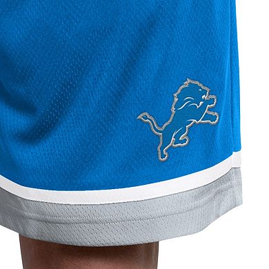 Men's Starter Blue Detroit Lions Power Play Mesh Shorts