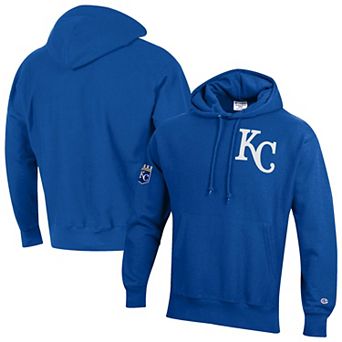 Men's Champion Royal Kansas City Royals Reverse Weave Chenille Hoodie