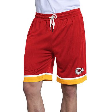 Men's Starter Red Kansas City Chiefs Power Play Mesh Shorts