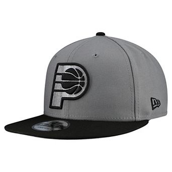 Men's New Era Gray Indiana Pacers Core Logo Storm Gray Two-Tone 9FIFTY Snapback Hat