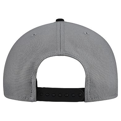 Men's New Era Gray Indiana Pacers Core Logo Storm Gray Two-Tone 9FIFTY Snapback Hat