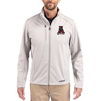 Men's Cutter & Buck Gray Alabama Crimson Tide Evoke Eco Softshell Recycled Full-Zip Jacket